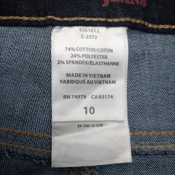 Santana Ladies Size 10 Dark Wash Slimmer Leg Zipper & Button Closure Jeans - Picture 11 of 13